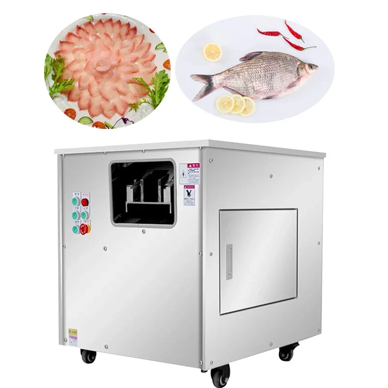Movable fish fillet making machine for sloped fish meat slicers fresh fish meat slicer cut equipment