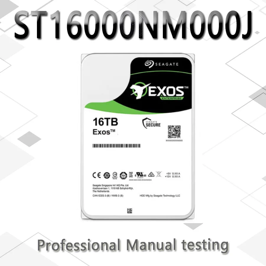 Exos ST16000NM000J  X18 16TB SATA 7200rpm Enterprise 256MB HDD 3.5
