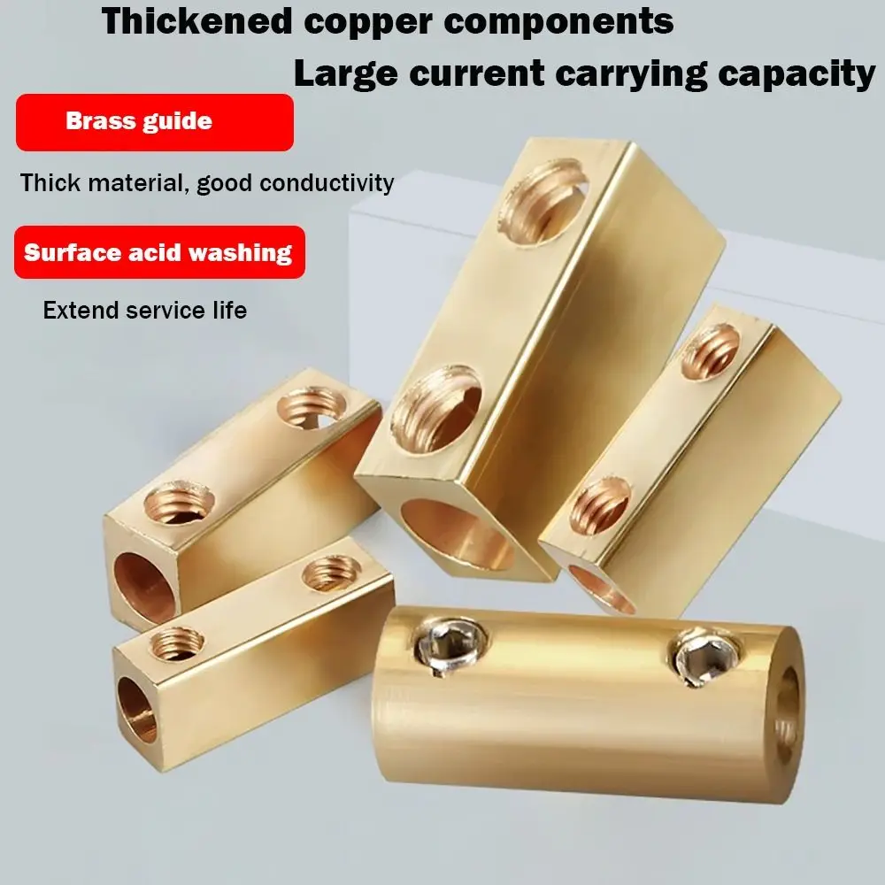 

With Heat Shrink Tubing Brass Terminal Block High Current Waterproof High Power Splitter Pressure Free Fast Connector Electrical
