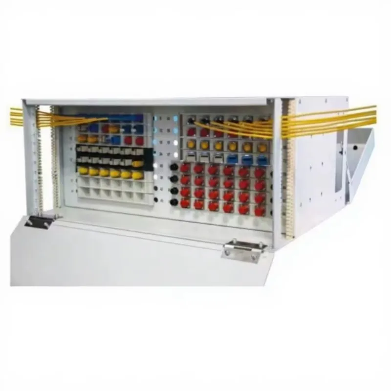 19 Inch Rack Mount ODF Fiber Distribution Box Durable Space Saving Custom Ports For FTTX Optical Network Construction