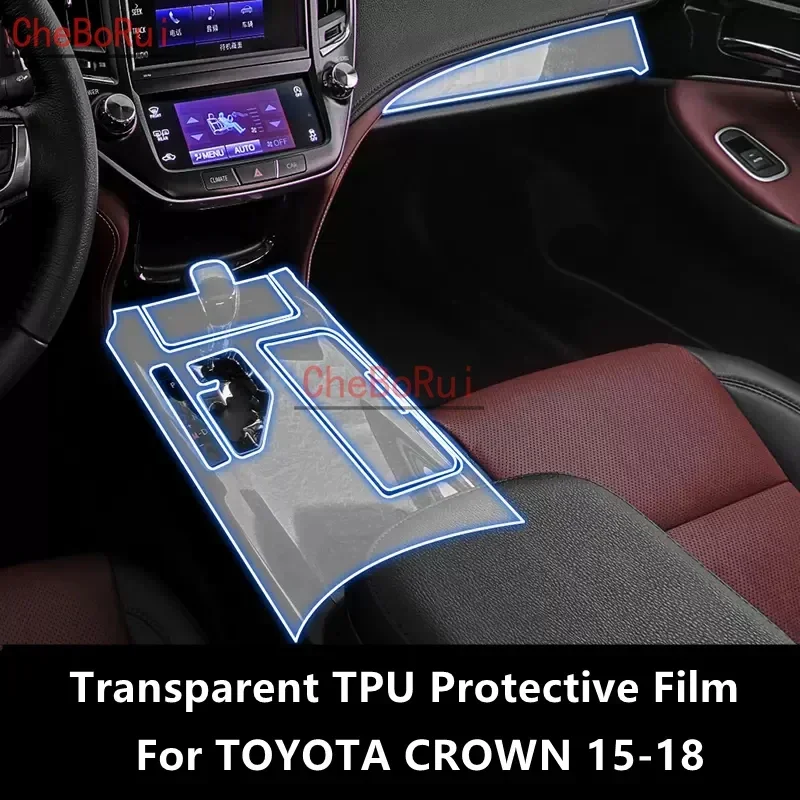 

Внутренняя центральная консоль для TOYOTA CROWN 15-18, прозрачная фотопленка для ремонта от царапин, аксессуары, установка