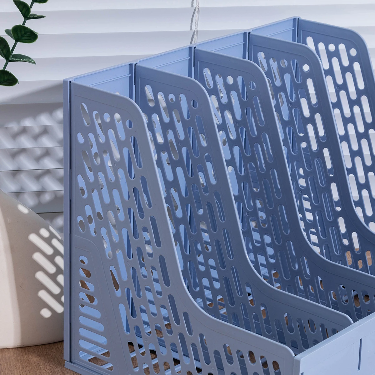 Thickened Multi-Layer File Rack Office Desk File Frame Large Capacity Student Desk Book Stand File Storage Basket Storage Box Archive Information Storage Rack Four-Link File Holder Office Supplies Collection