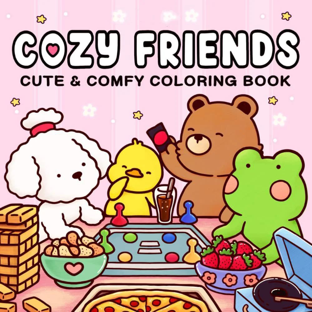 Adorable Creatures Cozy Coloring Books Set for Relaxation Hy