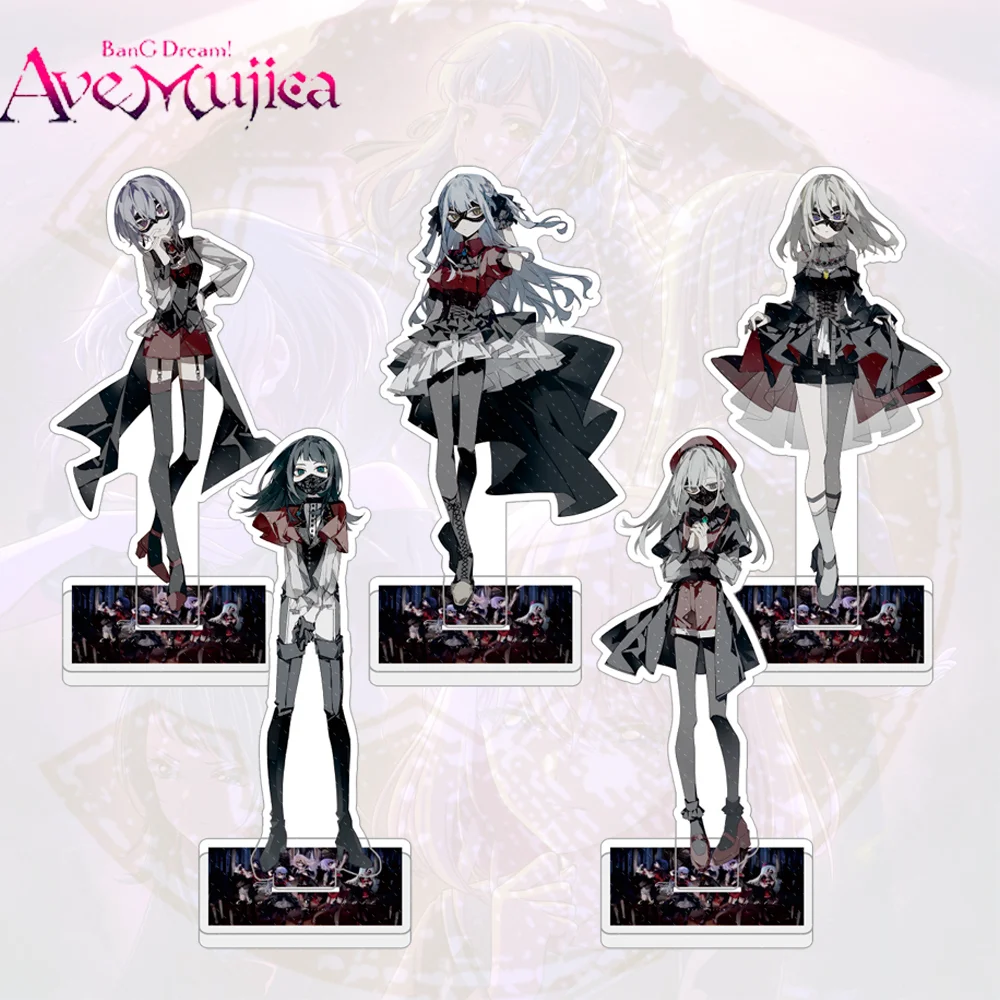 BanG Dream! Anime Ave Mujica Acrylic Figures Stand Model Plate Friends Keychain Fans Gift Display Keychain Ornaments Desk Decor