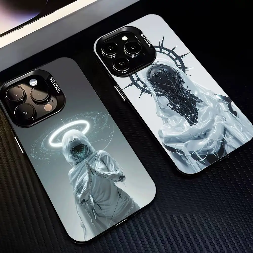 

Future religious aesthetic style Phone Case For iPhone17,16,15,14,13,12,Pro Max Black Colorful Phone case