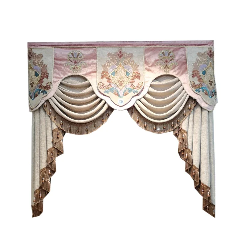 8 Style  luxurious Valance customized for villa apartment living room hotel bedroom window