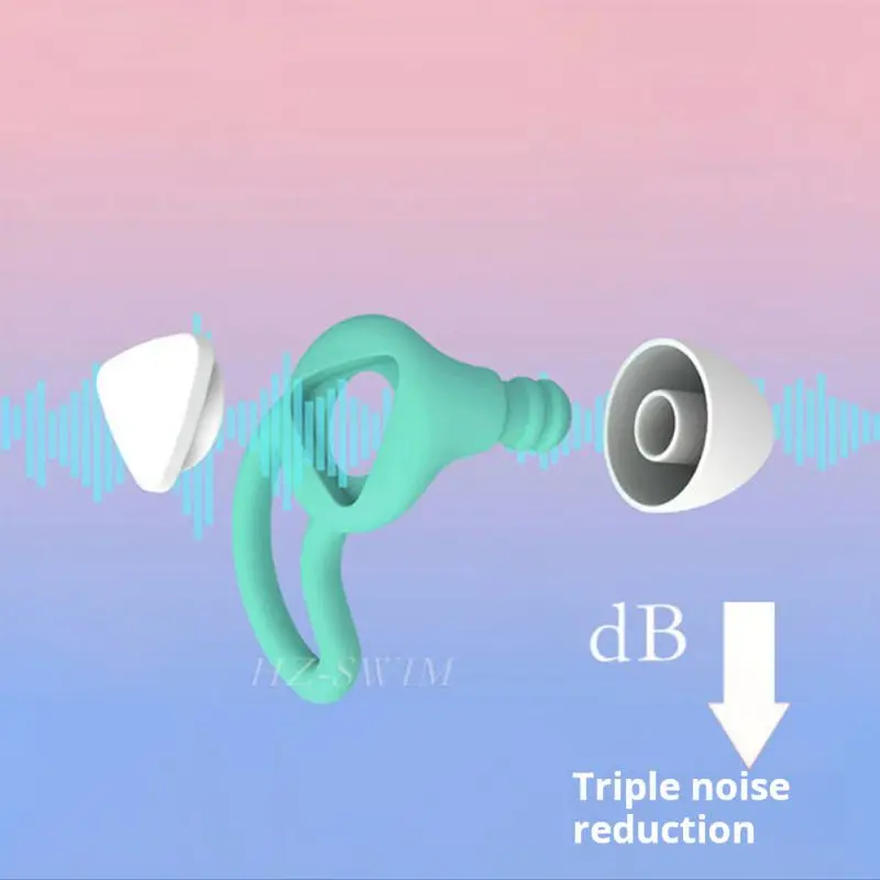 Silikonowe zatyczki do uszu wodoodporna zatyczki pływackie do uszu nauszniki redukcyjna do nurkowania z miękką filtr szumów do nurkowania