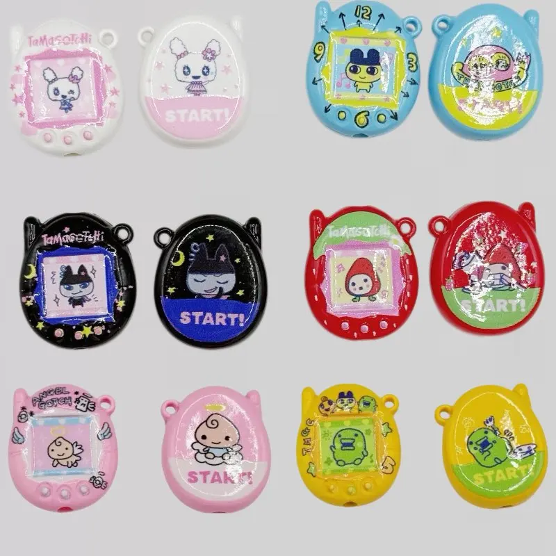1-6 Stück Tamagotchi-Perlen-Zubehör, Acryl-Cartoon-Arcade-Maschinen-Perlen, DIY-Schlüsselanhänger, Schmuckmaterial, lustige Dekoration K – Detail 5