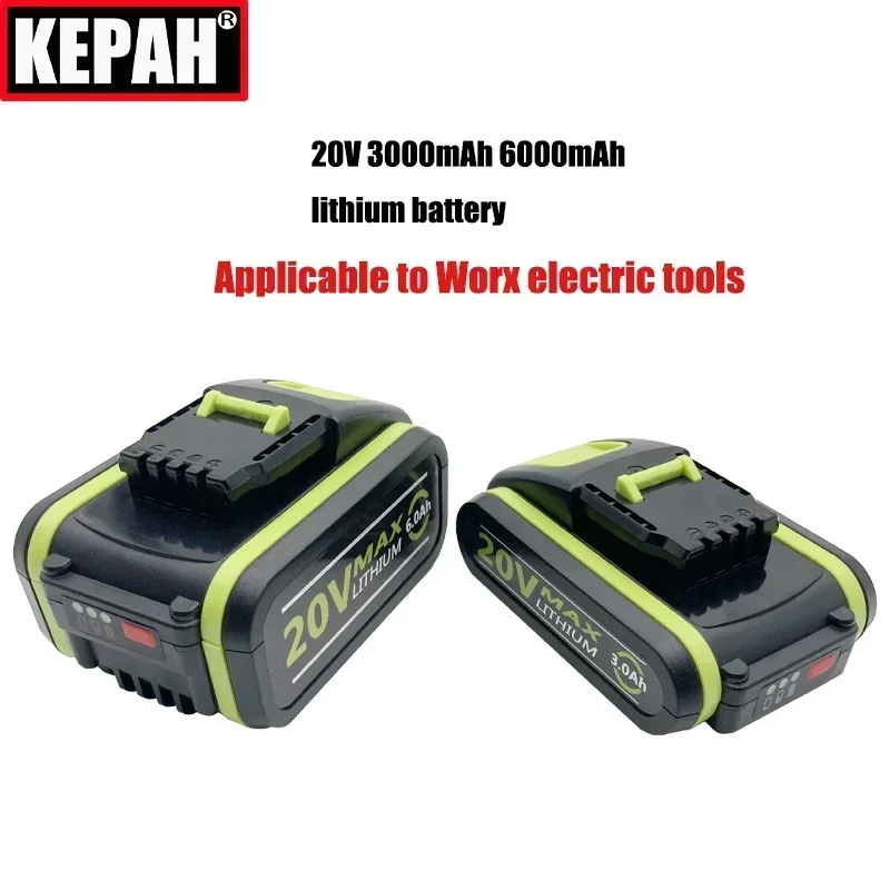 Литиевая батарея 3Ah 6Ah 20V для Worx WA3551 WA3551.1 WA3553 WA3641 WG629E WG546E WU268 WX678 WX550.9 WX550.2 WX550 worx Tools