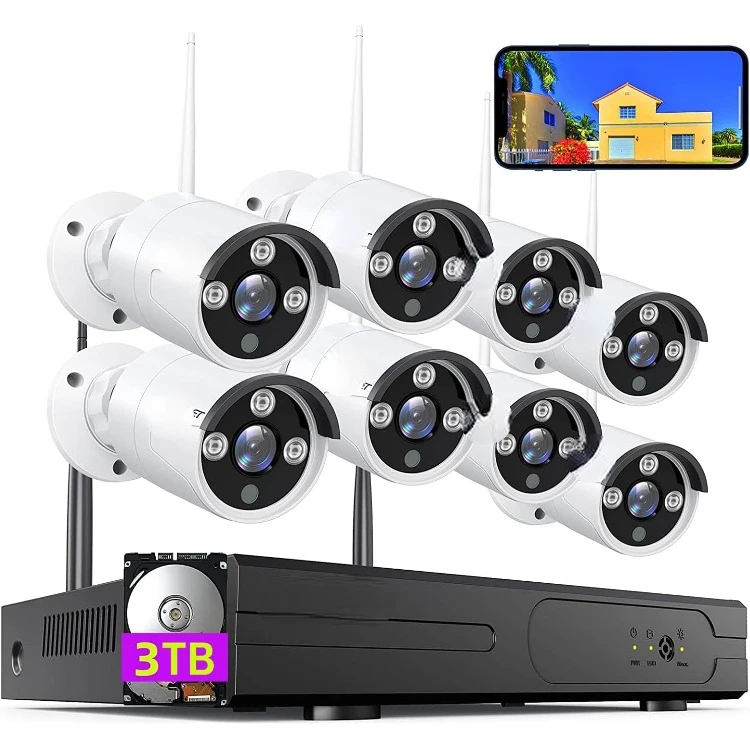 

Wireless Security Camera System,SMONET 1080P 8 Channel Home Surveillance DVR Kits with 8pcs 2MP Full HD Cameras 1TB