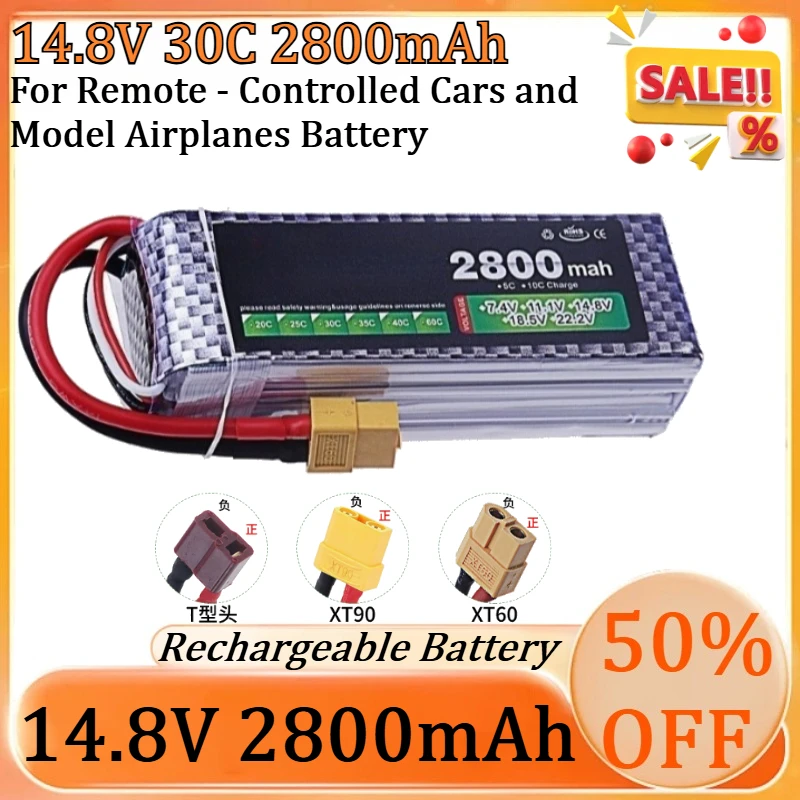 

New 14.8V 2800mAh 30C Polymer Lithium Battery for Remote - Controlled Cars and Model Airplanes Battery