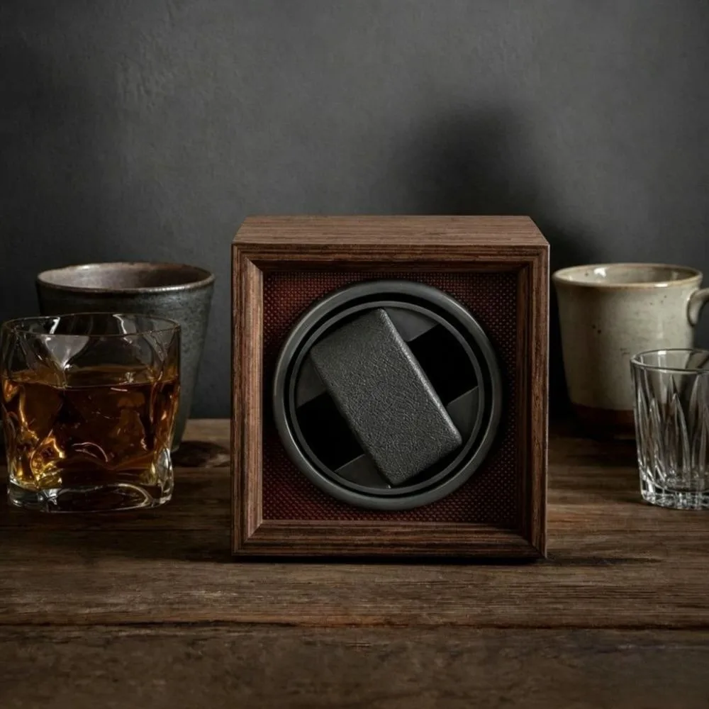 USB Power Automatic Watch Winder Mute Motor Fully Automatic Rotating Watch Box Wooden Case Single Position