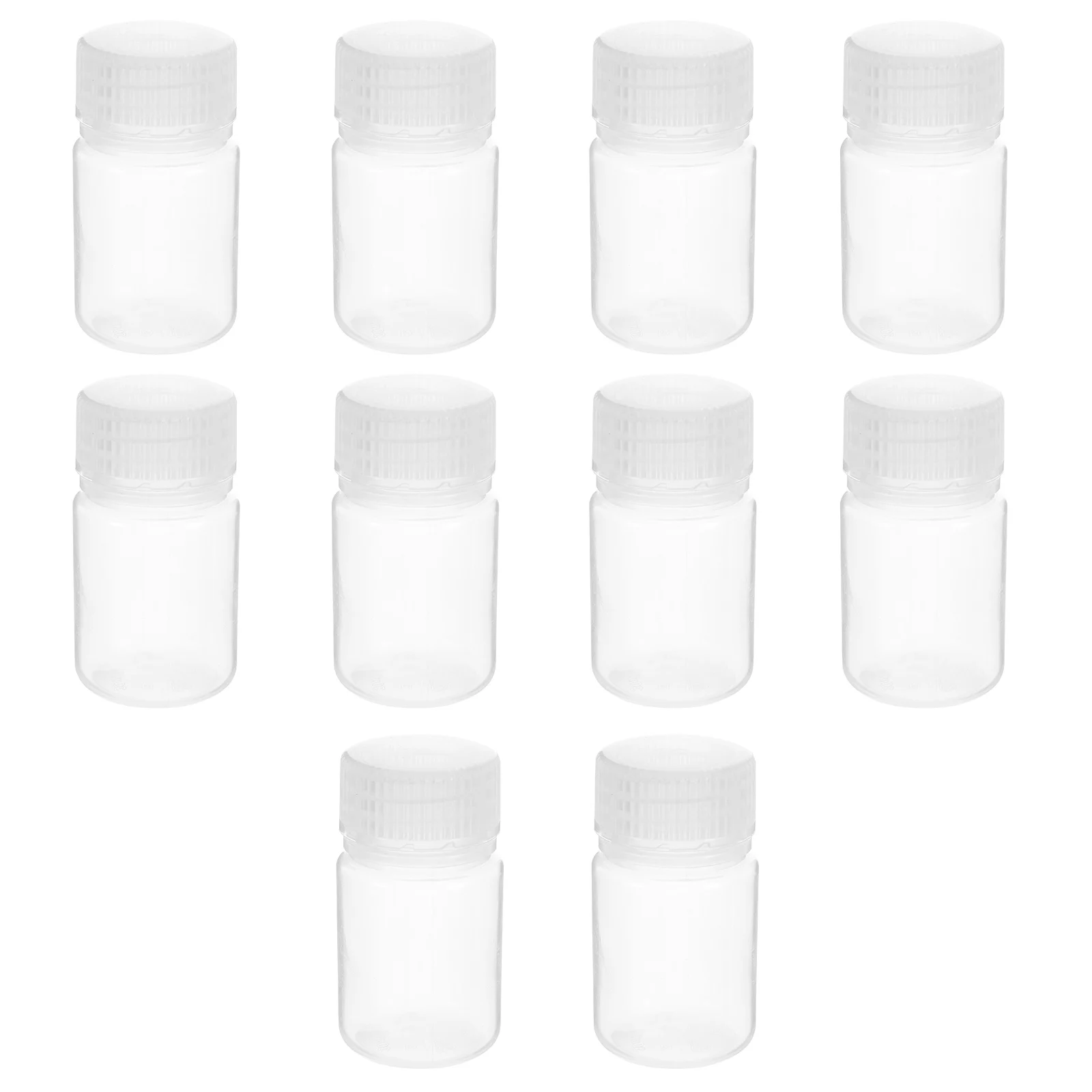 

10 Pcs High Temperature Resistance Reagent Bottle Laboratory Bottles Chemical Storage Container Mini with Lids Pp Empty Plastic