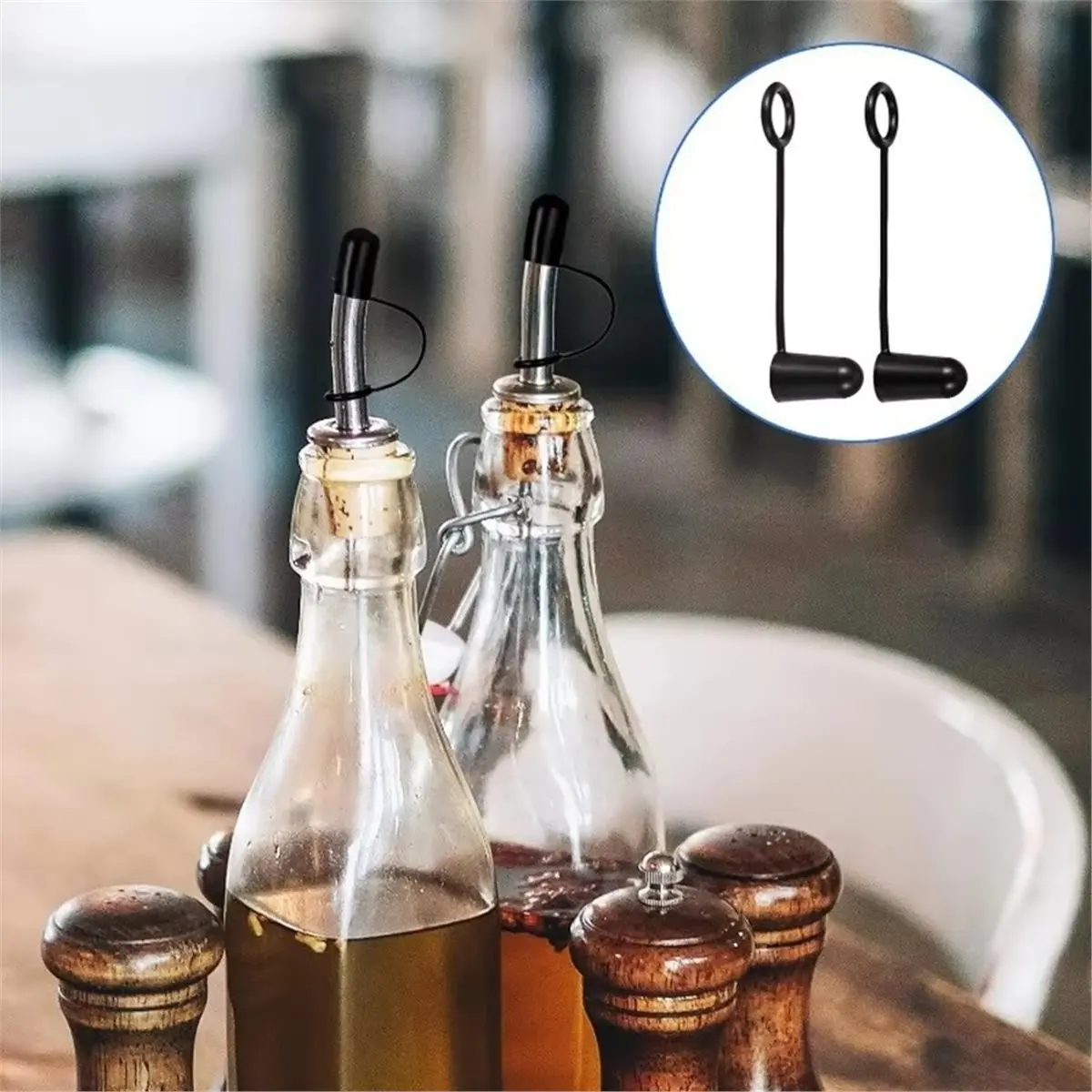 Liquor Pour Caps, Bottle Pourers Dust Caps with Loop Spout Pourers Covers Liquor Pourers Caps Hooded Pourers Caps