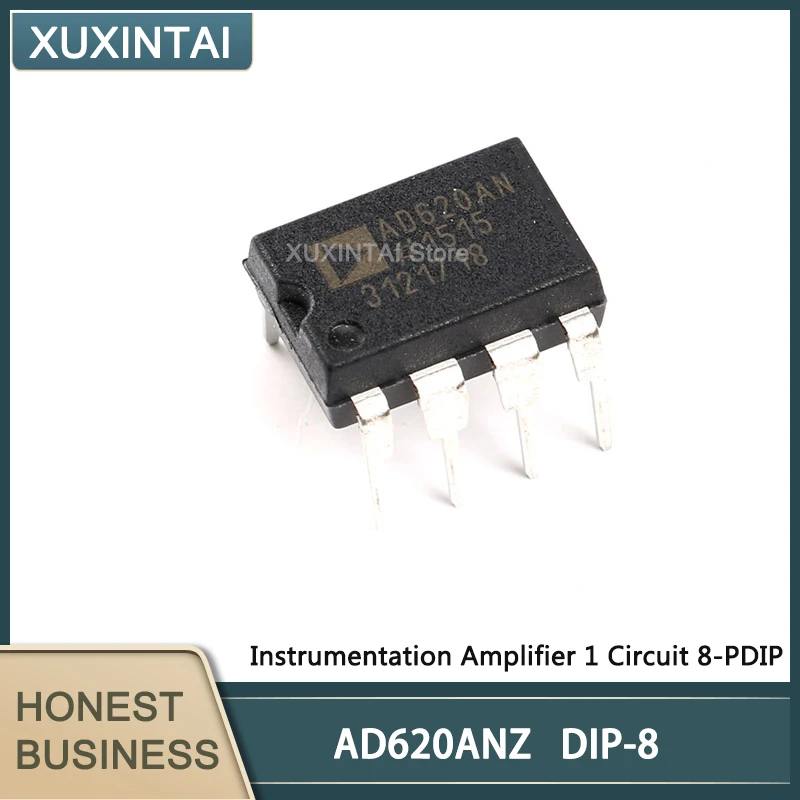 5Pcs/Lot  New Original  AD620ANZ AD620 Instrumentation Amplifier 1 Circuit 8-PDIP