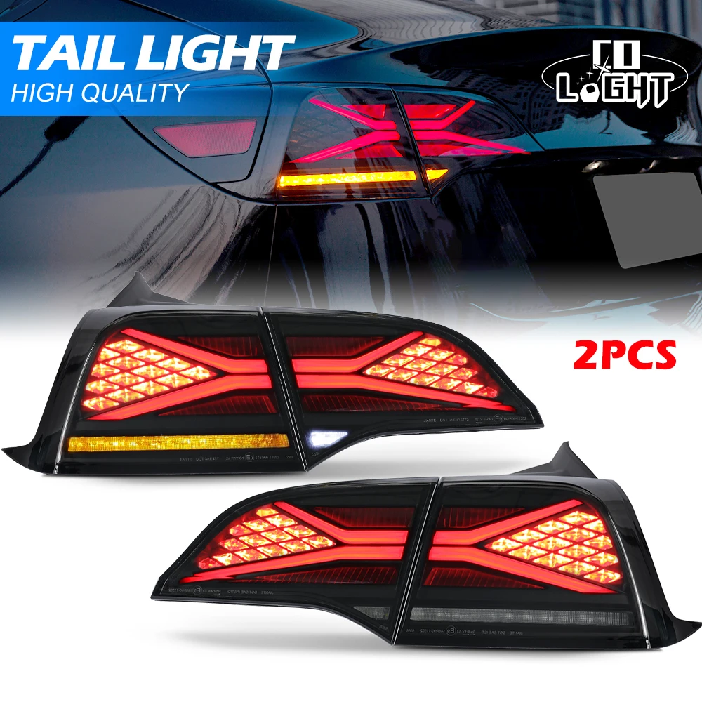 

COLIGHT LED Tail Rearlights For Tesla Model Y 3 2016-2023 Turn Signal Light Stop Brake Lamp Driving Fog Lamp Car Accessories