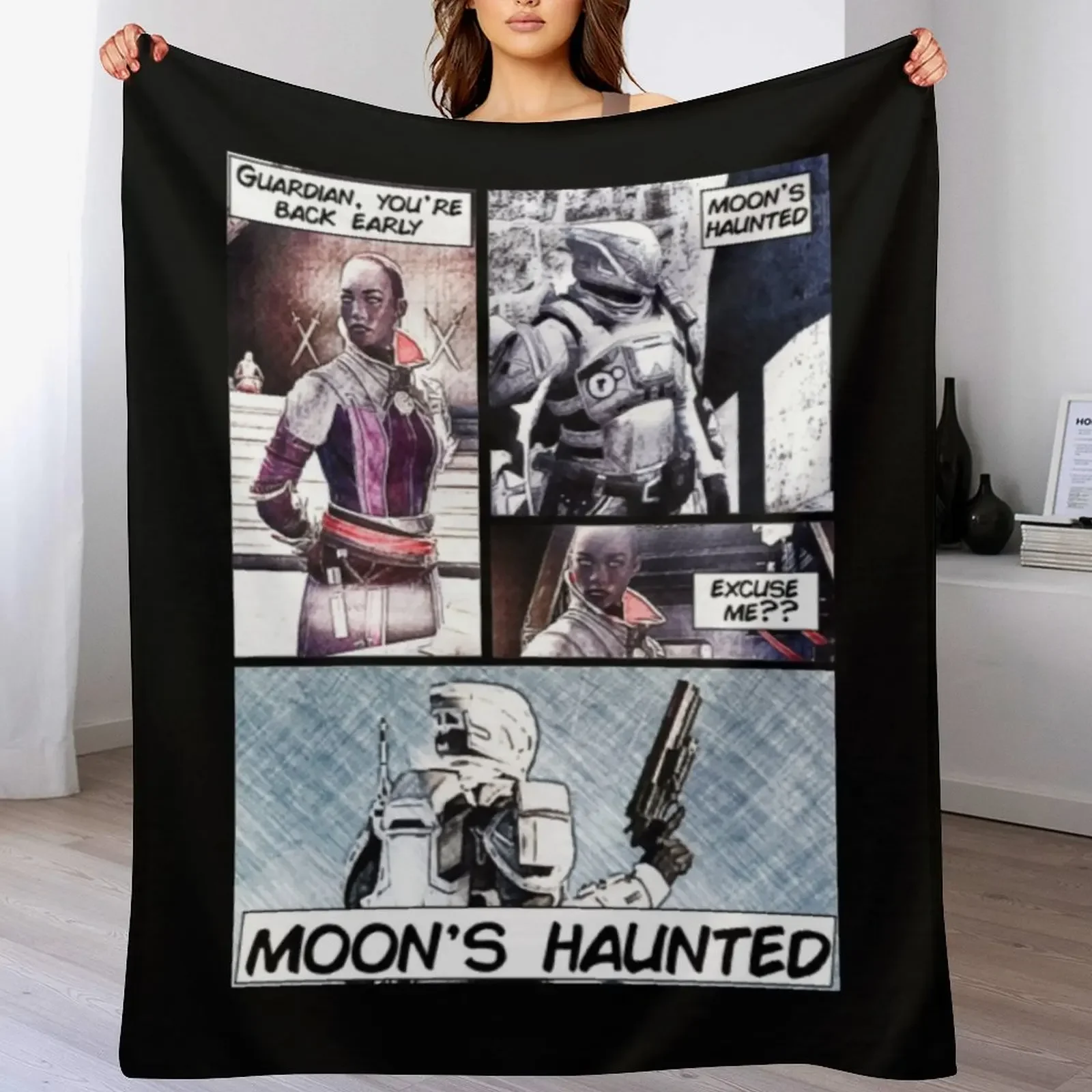 

Destiny T-ShirtMoon's Haunted Throw Blanket Weighted Hair For Decorative Sofa Nap Blankets