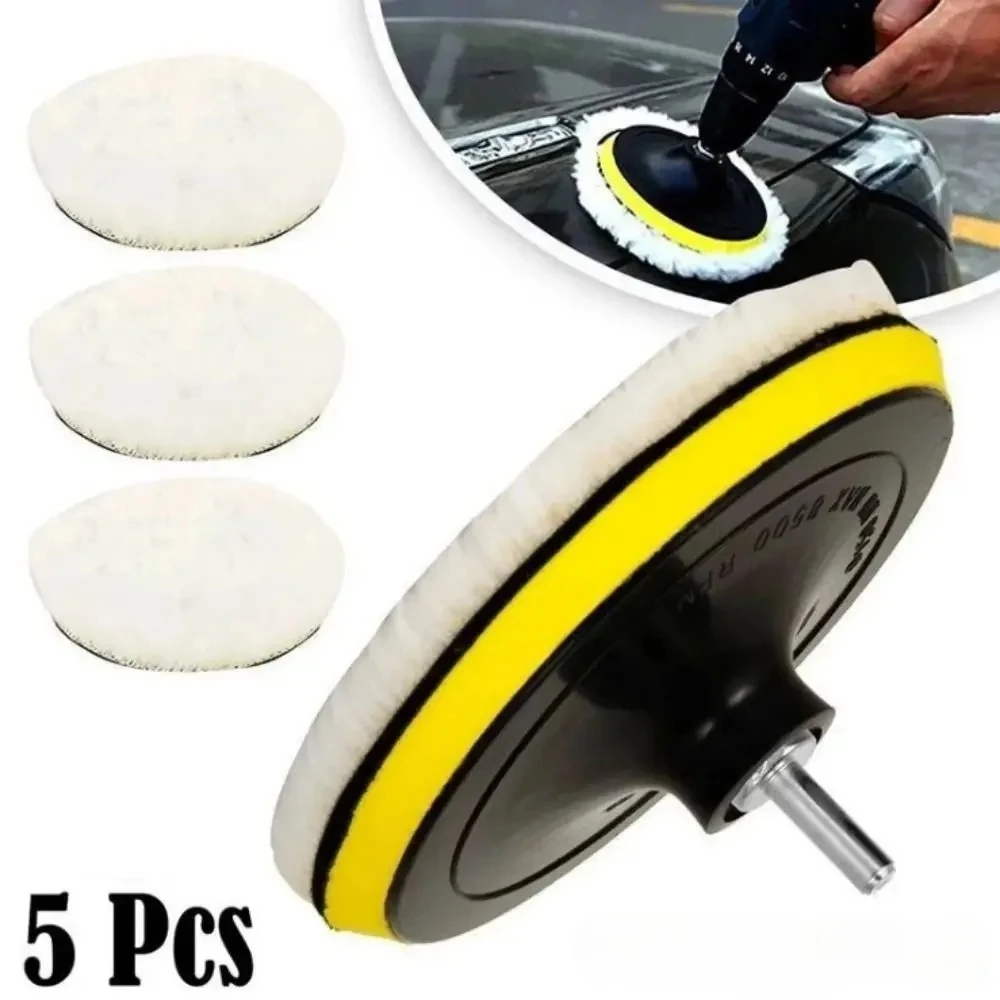 

5 pieces POLISHING SET, suitable for polishing pad, car wax sponge, polishing disc, wool wheel, car paint maintenance polishing.