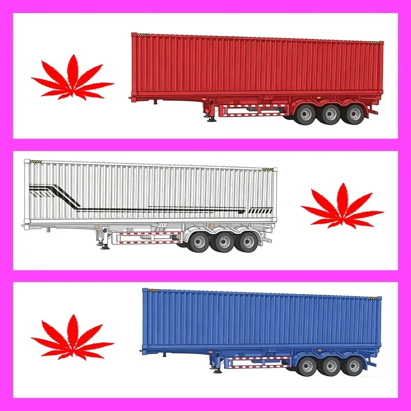 Massdi 1:64 Scale Container Semi‑Trailer Alloy Model For Collection Display & Holiday Gifts Toys