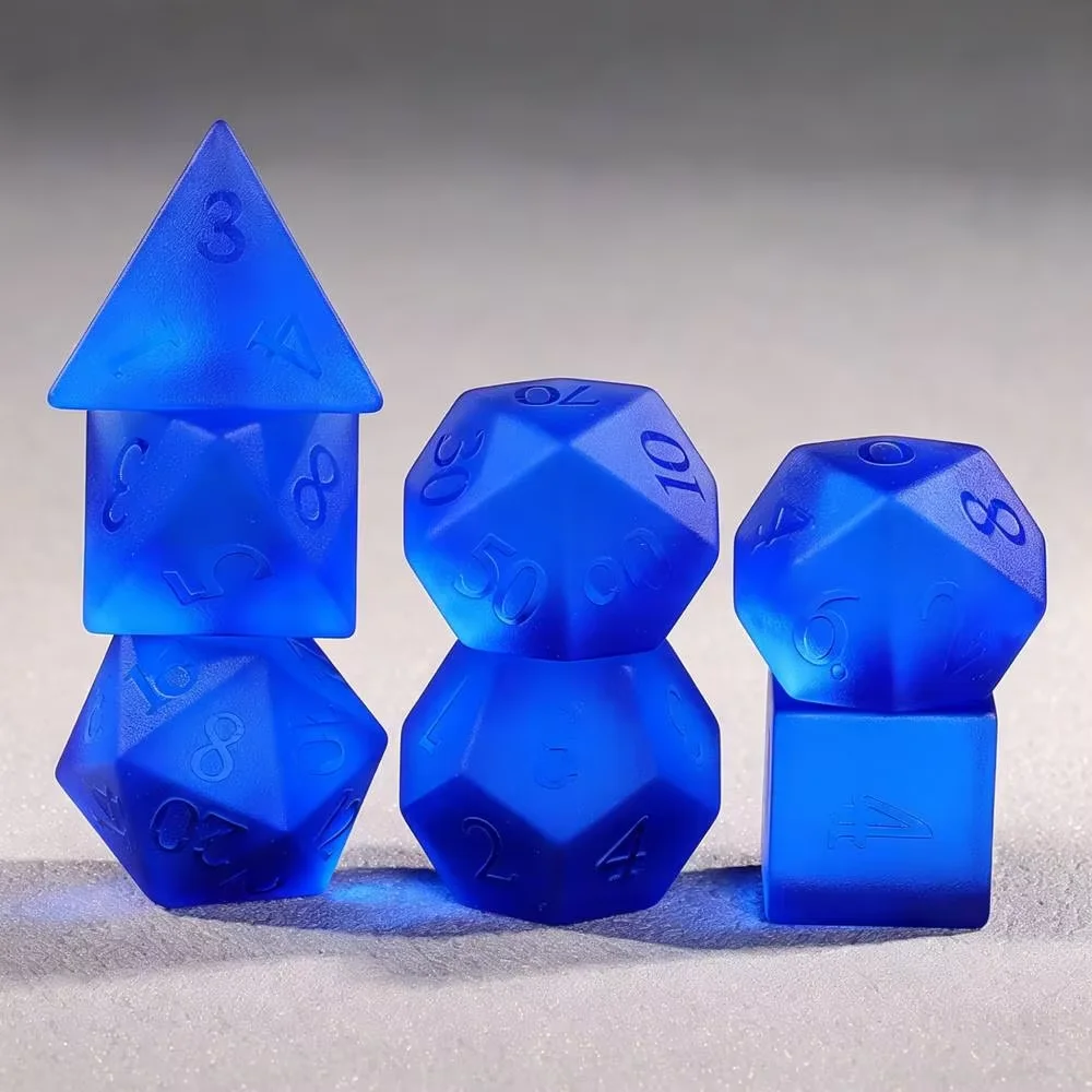 

Natural Fluorescent & Gemstone Dices Crystal Stone Dice Polyhedral Gem Dice Set for Dungeons & Dragons DND Role-Playing Games