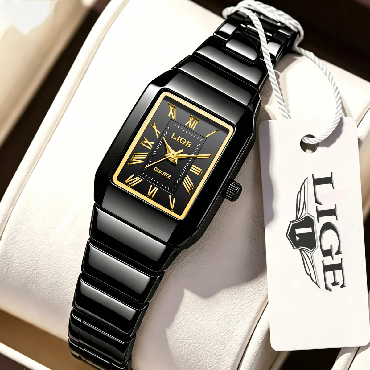 LIGE Luxury Fashion Ladies Quartz Watch Waterproof Luminous Date Eleganc Women Quartz Watch Women Watches Girlfriend Lovers Gift