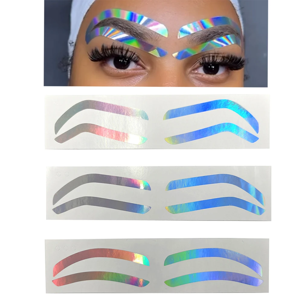 

12pcs/bag Disposable Brow Shape Tape Airbrush Eyebrow Sticker Brow Shaping Guide DIY Brow Auxiliary Stencil Sticker Makeup Tool