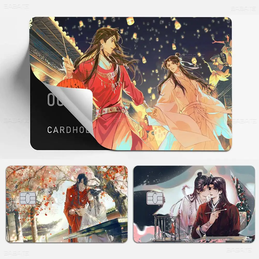 Danmei Anime Heaven Officials Blessing Anime Front Cover Film Sticker Skin for Credit Debit Card Small Large Chip