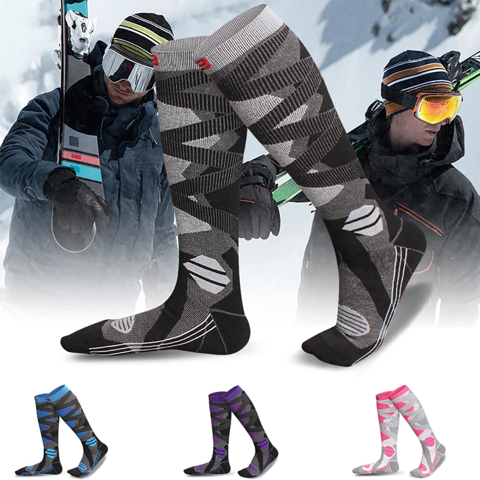 

GTUBIKE Thermal Socks Men Women Children Winter Long Warm Compression Socks For Ski Hiking Snowboarding Climbing Sports Socks
