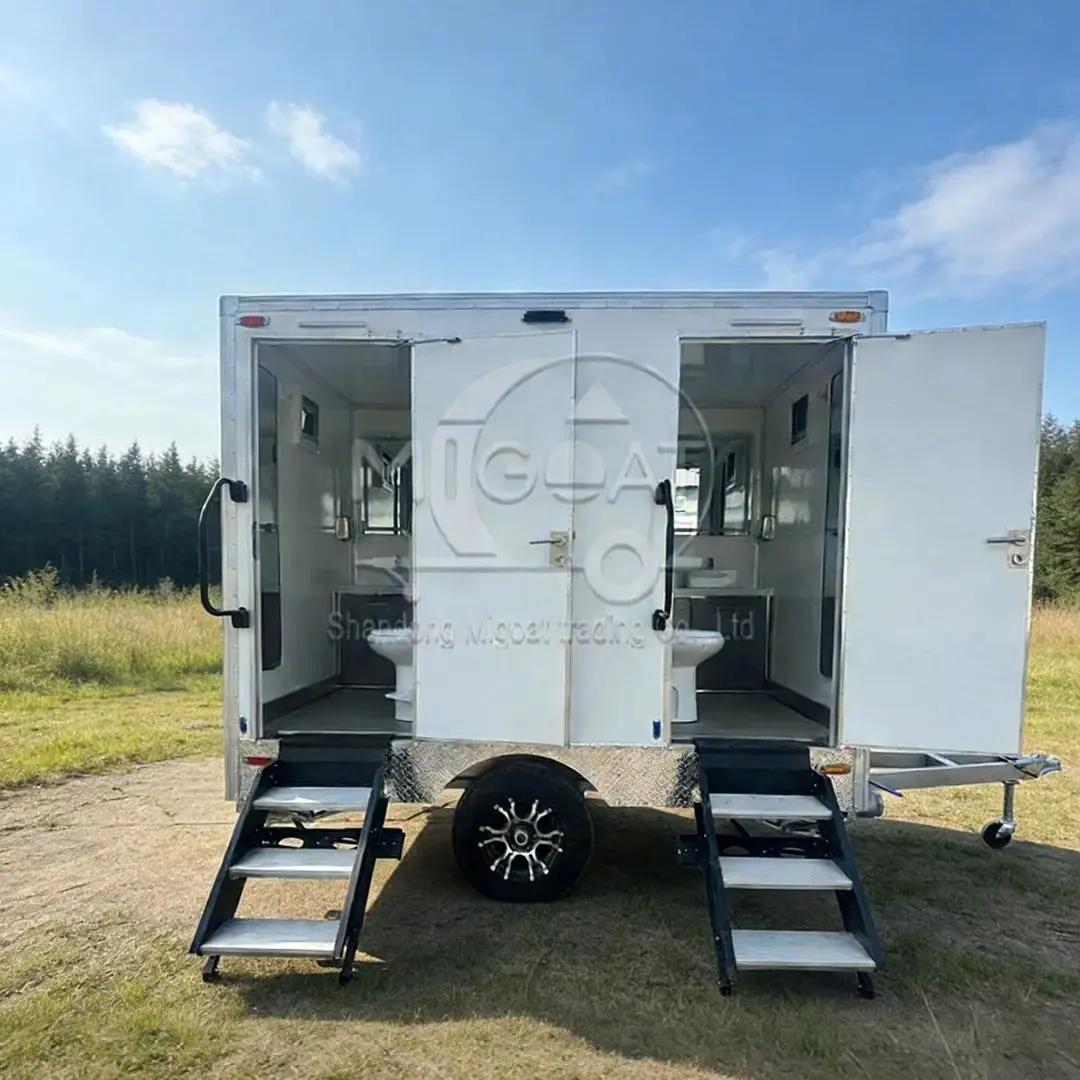 Portable Restroom Trailer Self-Contained Mobile Bathroom with Toilet And Sink for Camping Festivals And Temporary Use