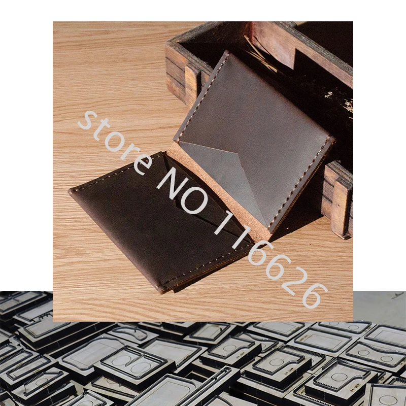 

DIY leather craft folded cardholder cutting dies metal iron blade punch mold 105x82mm