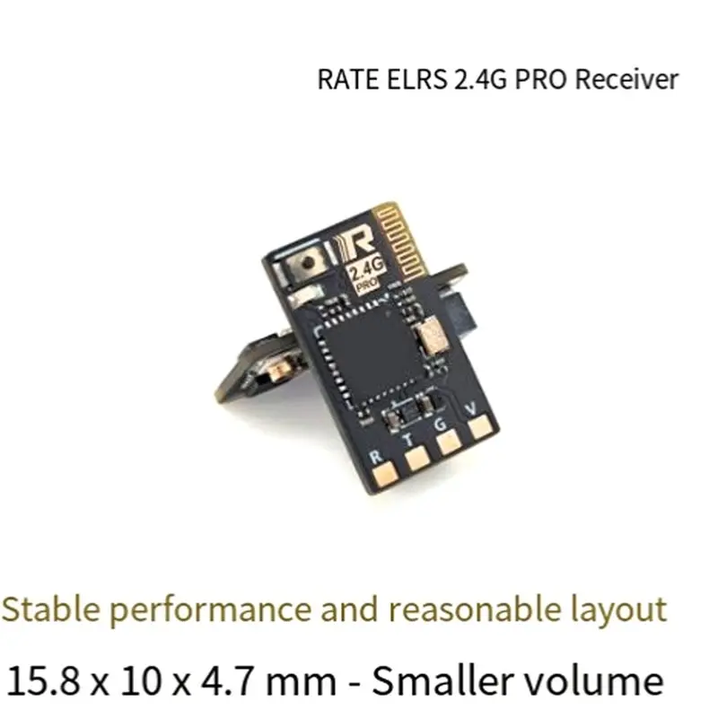 M51K-RC Model Parts RATE ELRS 2.4G PRO Receiver With T Antenna For FPV Racing Drones And Long Range For FPV Quads Stable Signal