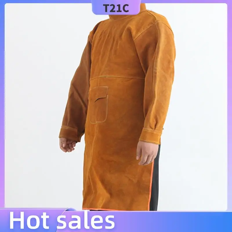 

T21C 105Cm Long Heavy Duty Welding Apron Abrasion Resistant Work Clothes For Men For Welding