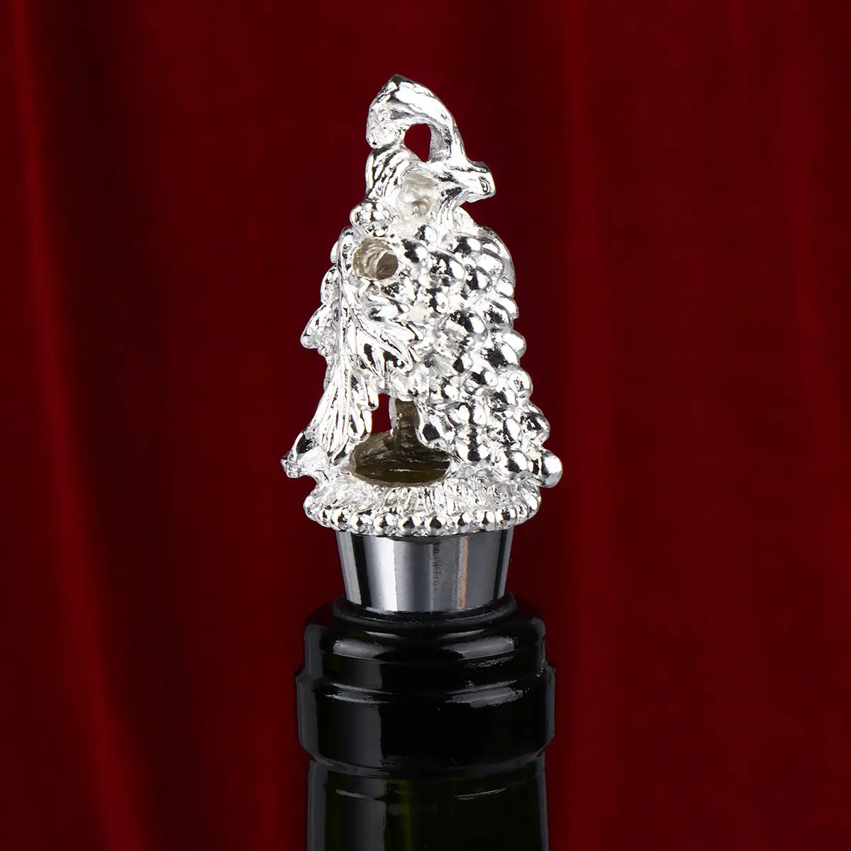Grape Design Wine Bottle Stopper Premium Reusable Air-Tight Seal for Red Wine Olive Oil Vinegar Home Bar Party Gift