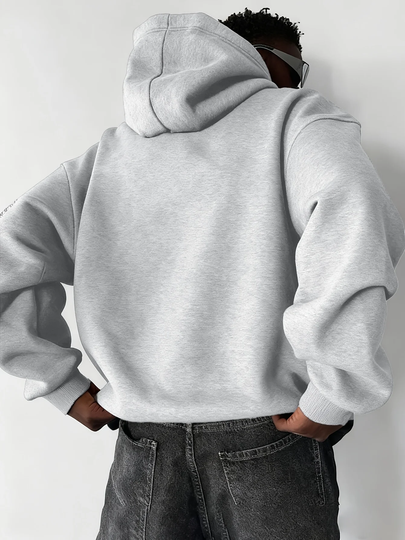 Herren Los Angeles Hoodie 100% Baumwolle Stadt-Schriftzug Grafikdruck Minimalistischer Streetwear Oversized Pullover Sweatshirt – Detail 7