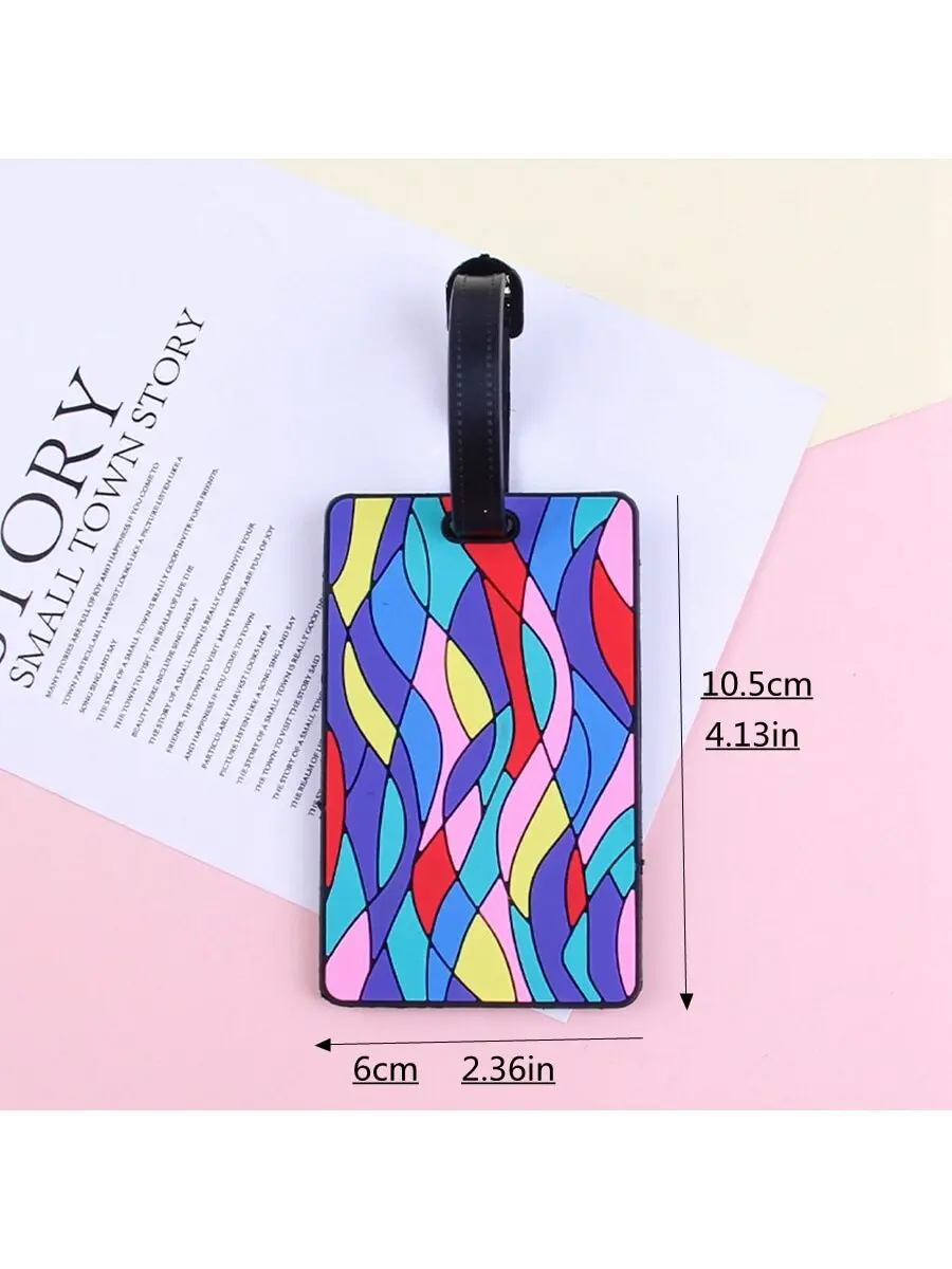 1PCS  Luggage Tags Travel Accessories Silicone Suitcase Tags Fashion Style Silicon Portable Travel Label ID Address Holder