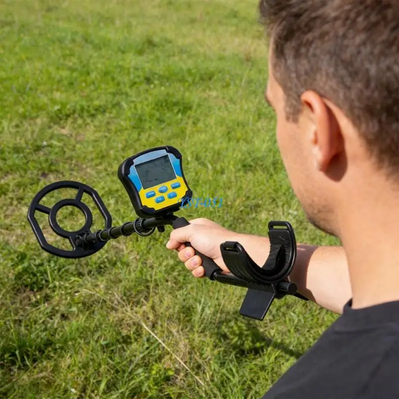 E15A Efficient Metal Detector Featuring Depth Indication Sound Tone for Different Metals and 10Inch Waterproof Search Coils
