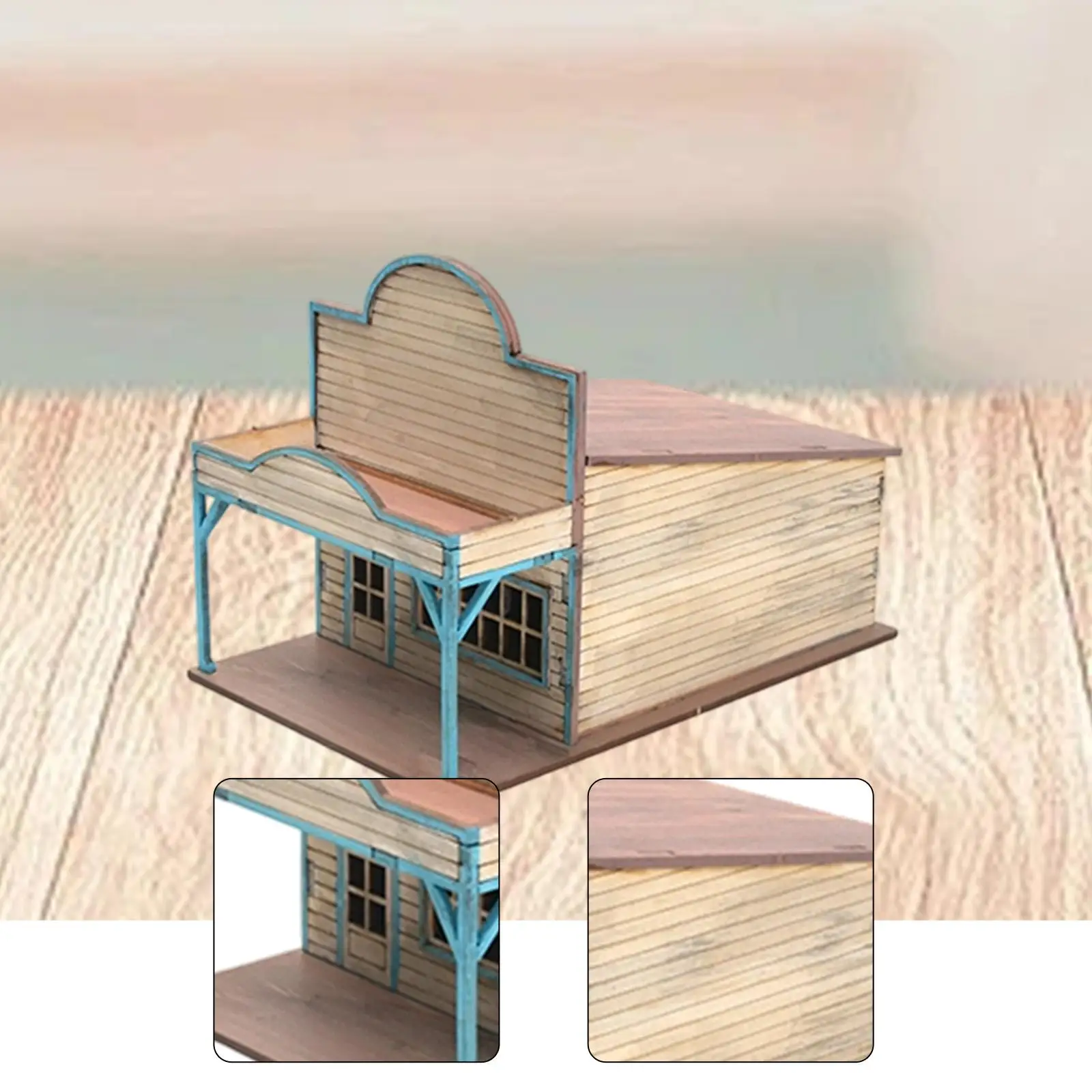 1/72 مدينة بناء أطقم منمذجة لتقوم بها بنفسك مباني المدينة الأوروبية والأمريكية لم تنته مصغرة المشهد نموذج Diorama ثلاثية الأبعاد الألغاز الخشبية