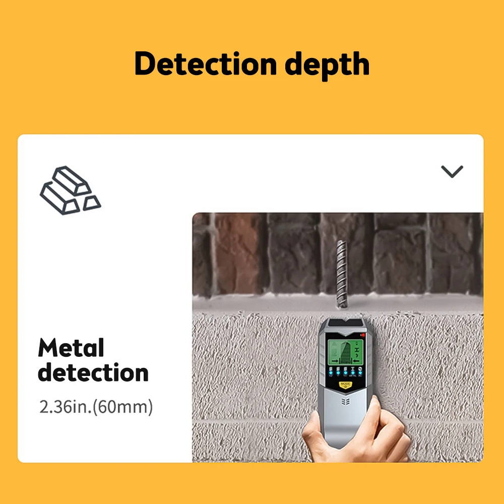 Imagem -05 - Wall Stud Finder Detector Eletrônico Sensor de Parede Scanner Edge Center Detect Madeira Beam Metal ac Live Wires Inside The Wall Sh402