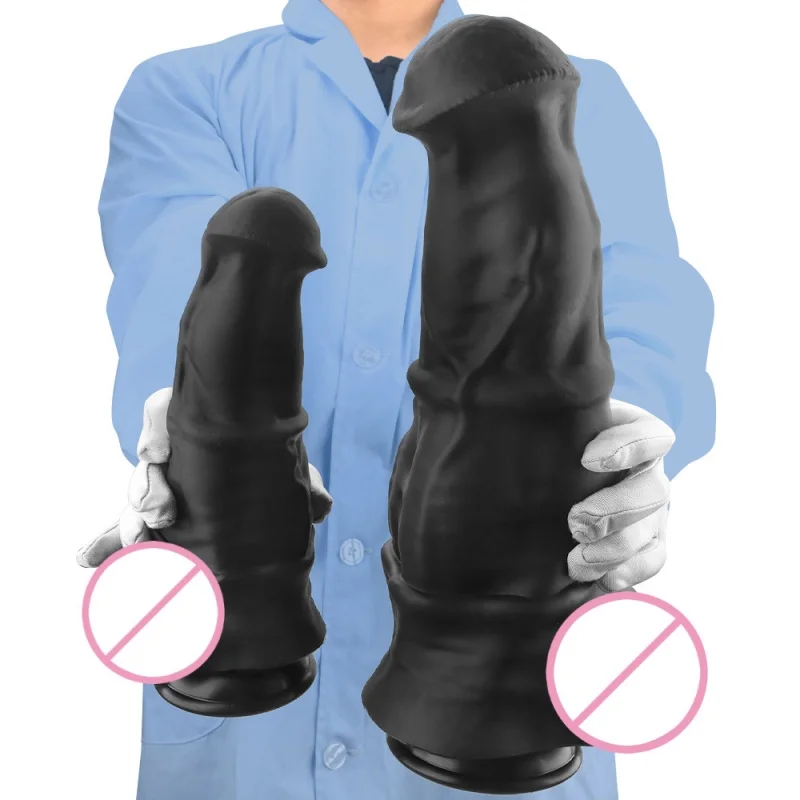 قضبان اصطناعية ضخمة على شكل حصان شرجي ألعاب جنسية للنساء والرجال قضيب واقعي كبير على شكل حيوان مع كوب شفط كبير ديك بمقبس مؤخرة للاستمناء