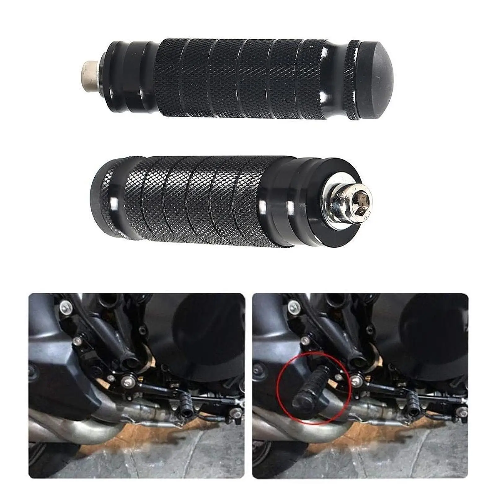 2 Adet Genel Motosiklet Arka Ayak Dayanağı Mandalları Kaymaz Uzunluk 10 cm Kolayca Kurulum