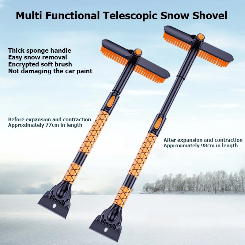 Detachable Snow Brush Snow Removal Shovel Frost Scraper Winter Multifunctional Snow Cleaning Brush