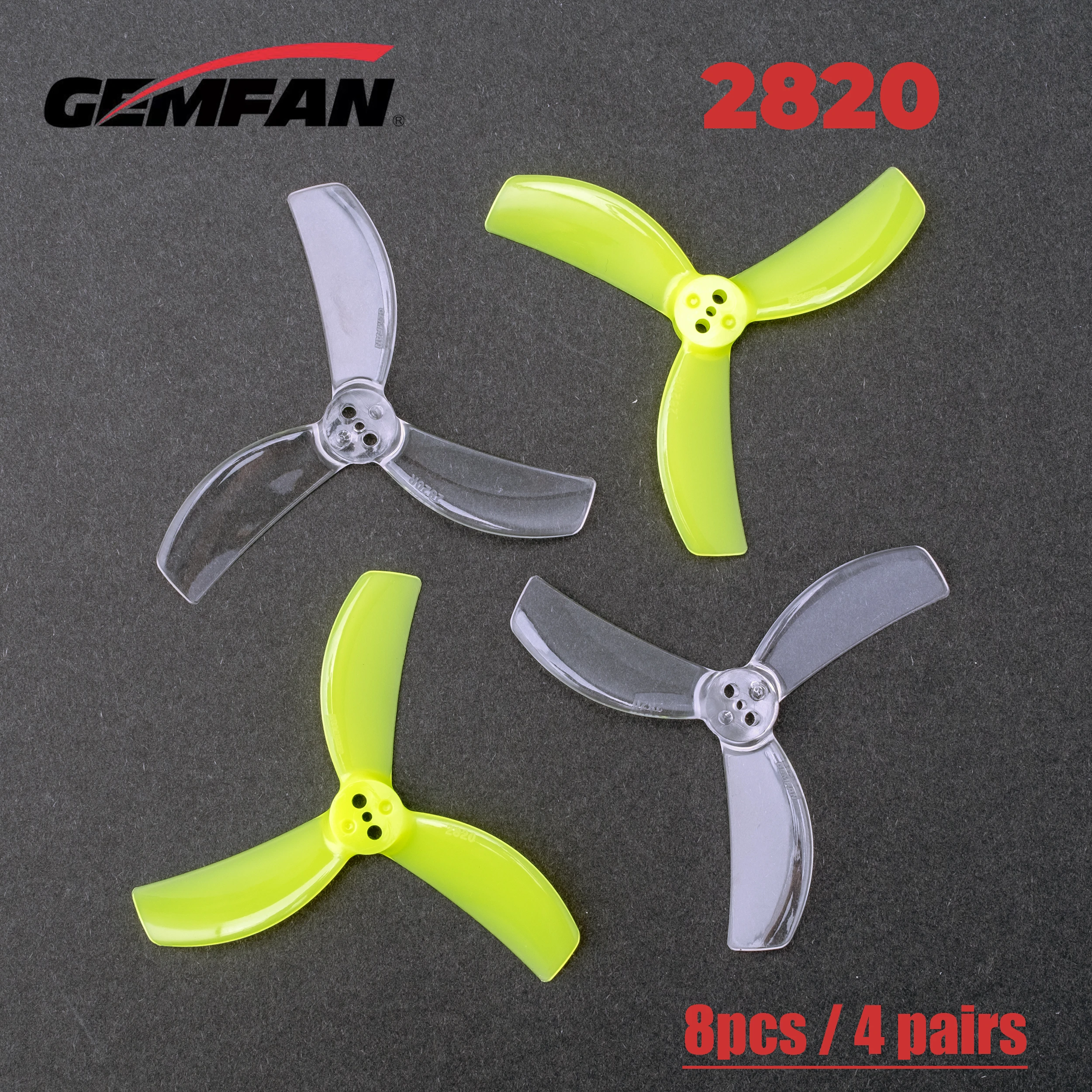 Fpv Drone Motor - 8PCS/4Pairs Gemfan 2820 3 Pale PC
