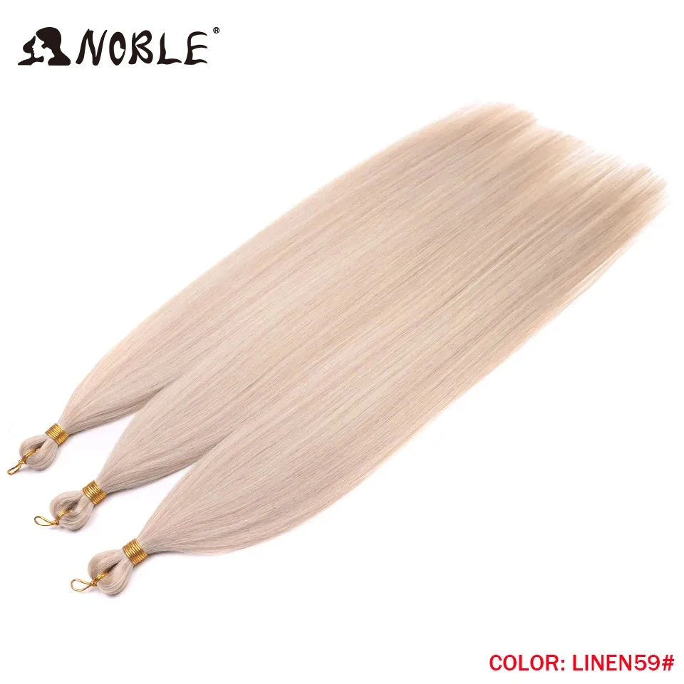 Noble Hair Ariel Glattes Pferdehaar Bündel Häkelzöpfe Synthetisches Flechthaar Ombre Braun Weiche Häkelhaarverlängerungen – Detail 11