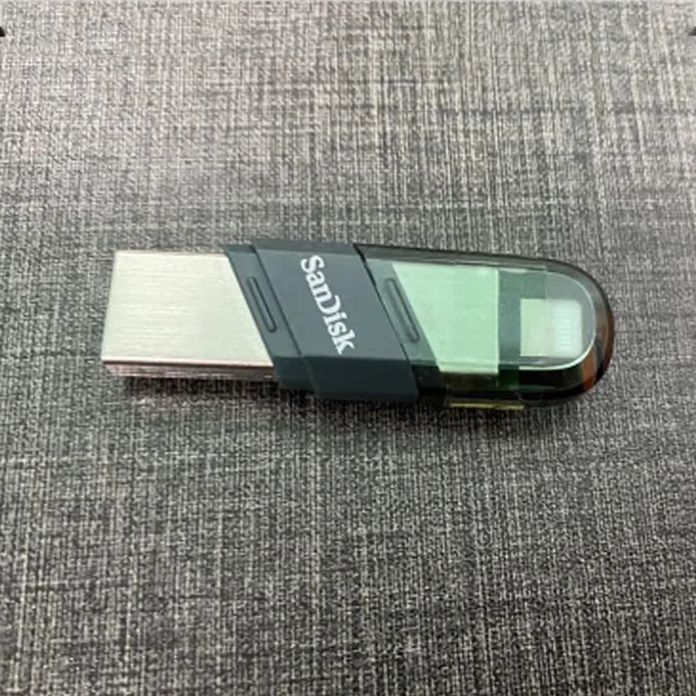 SanDisk USB Flash Drive iXpand Flash Drive Flip OTG Lightning 128GB 256GB Pen Drive MFi For iPhone & iPad & USB Type-C U Disk