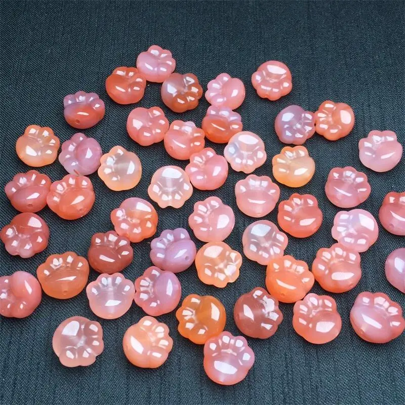 Ágata Rosa Natural Garras Escultura, Cura Reiki com Buraco, Moda Gemstone, Presente Da Jóia, 5Pcs