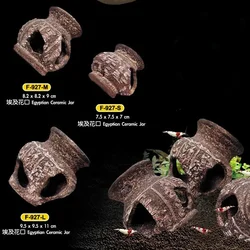 Egyptian Vase F-927 Resin Aquarium Fish Tank Decoration Cichlid Stone Hiding Cave aquarium accessories decoration