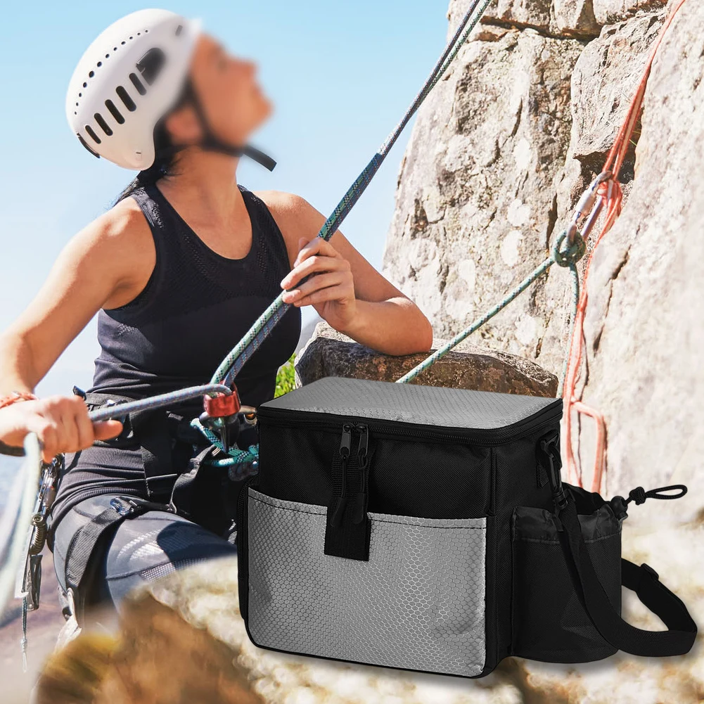 Climbing Activities Chalk Bucket Bag Climbing Gear Bag Bouldering Chalk Storage Bag Container Aluminum Foil Lining