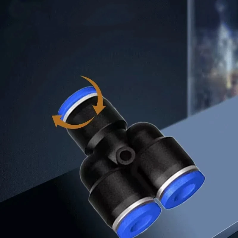 10Pcs PY series Air Pneumatic Fittings Y shaped 4-16mm 3 Way Pipe Connector Push in Gas Plastic Slip Lock Quick Connector