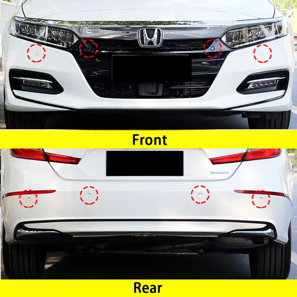 ZJCGO Car Parking Sensor 8 Sensors Buzzer Reverse Backup Radar Sound Alert System for Honda Accord 10 Mk10 2018~2022