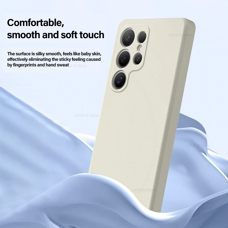 Original Liquid Silicone Phone Case For Samsung Galaxy S25 S 25 S24 S23 S22 Ultra Plus S24 FE S25Ultra Soft TPU Shockproof Cover